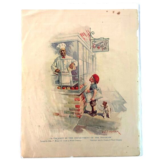 1923 Antique Ad: Cream of Wheat | A Vacancy in the Department of the Interior - Picture 2 of 4